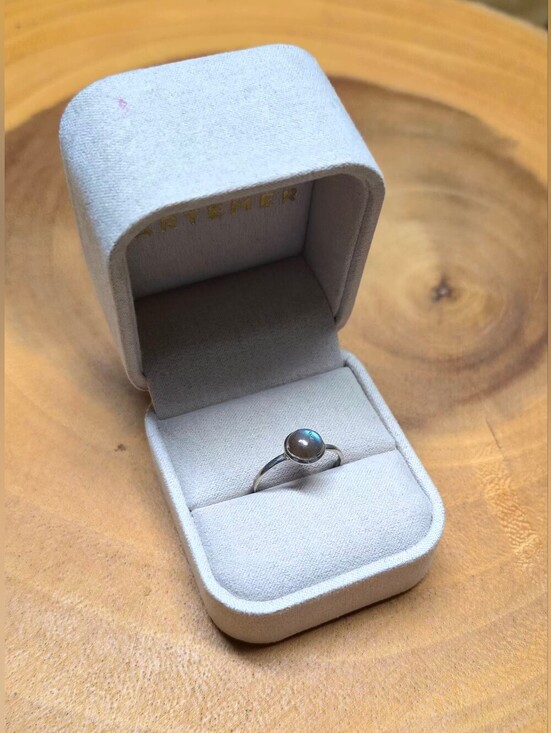 Jewelry - Vintage Natural Labradorite Solitaire Ring in 925 Sterling Silver Size 7